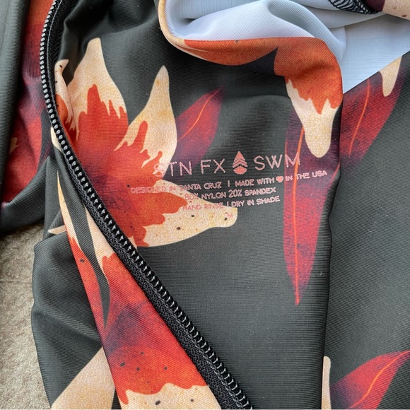 Stone Fox Swim Natural Mystic Kalua Long Sleeve One Piece Swimsuit - Picture 5 of 7